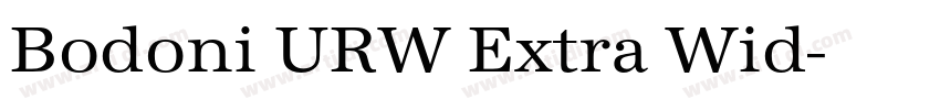 Bodoni URW Extra Wid字体转换